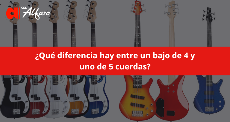 ¿Qué diferencia hay entre un bajo de 4 y uno de 5 cuerdas?