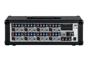 Consola Análoga Amplificada 8 Canales 8 Mic L 1 Stereo In 2 Aux Post DSP FX EQ 5 Bandas 150 Watts