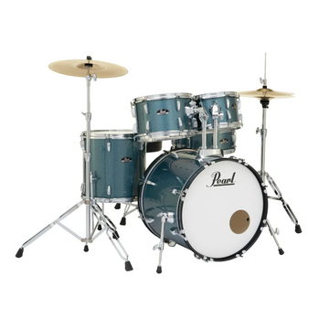 Batería Acústica 5 Piezas Serie Roadshow Bombo de 20 Plg Stand y Platillos Aqua