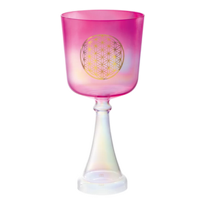 Meinl Sonic Energy Crystal Singing Chalice 6Plgds Pink, Flower of Life, Heart Chakra