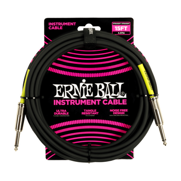 Cable Para Instrumento Plug 1/4 - 1/4 Plg 15 Pies Negro
