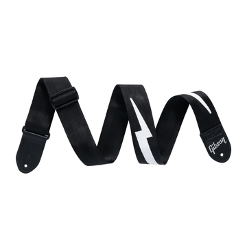 Correa Para Guitarra Con Logo de Rayo Negro