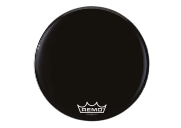 Parche de bombo Powermax 2 de ébano con engarce de 22 Plg