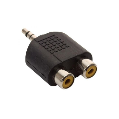 Adaptador 2 Jacks RCA a 1 Plug 3.5 Stereo.