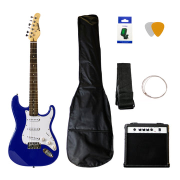 Pack-Guitarra Eléctrica y Amplificador Azul