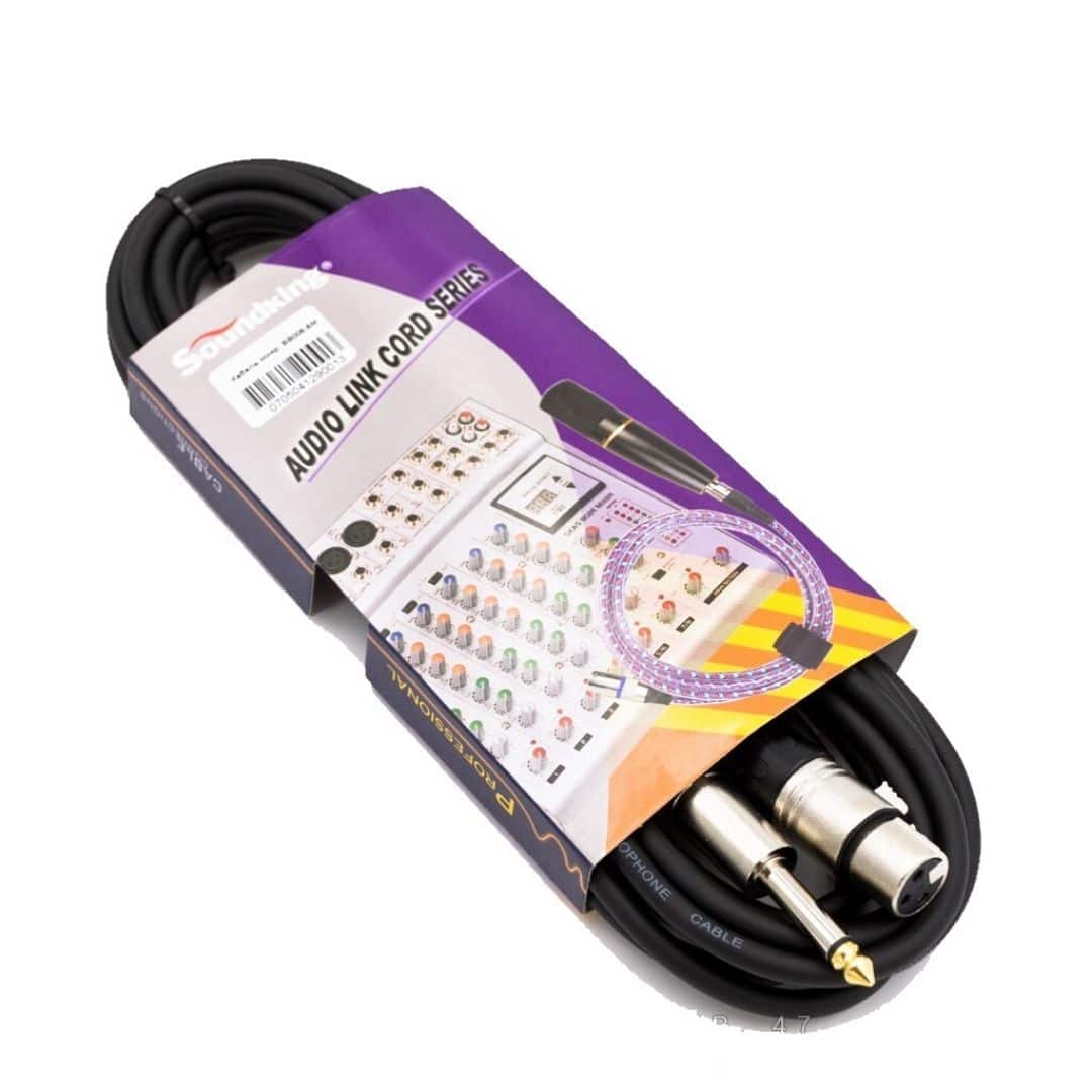 Cable Para Micrófono XLRF - Plug 1/4 Plg 10 Pies