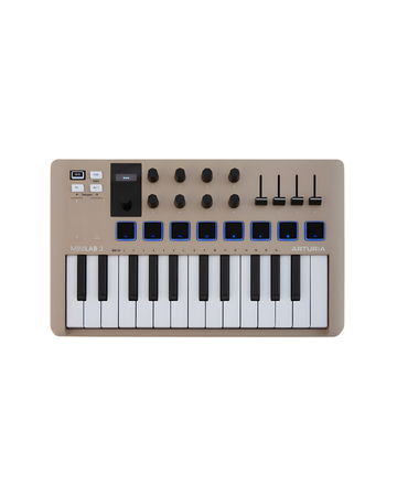 Controlador de tecla delgada Arturia MiniLab 3 25, Champagne