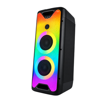 Bocina Bluetooth portátil con luminación LED y doble woofer de 6.5 Plg