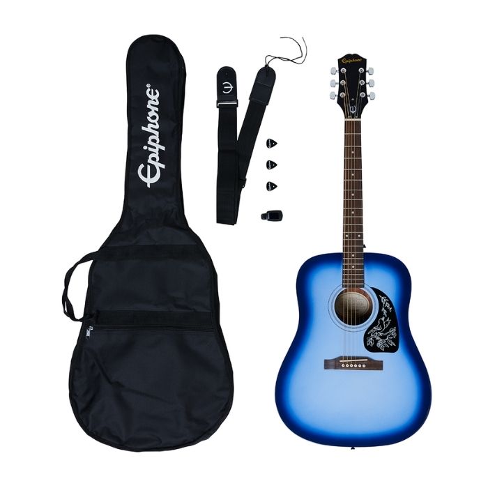 Pack-Guitarra Acústica Starling, Blue Nickel