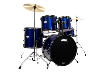 Batería Acústica Serie Nebula Bombo 22 Plg - Incluye Hardware y Platillos - Blue Sparkle