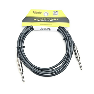 Cable Para Instrumento Plug 1/4 - 1/4 Plg 3 Pies Negro