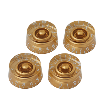 Boton Para Guitarra Electrica, Set De 4 Unidades, Gold