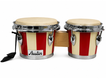 Bongós 7.5 Plg Y 8 Plg, Rojo/Madera