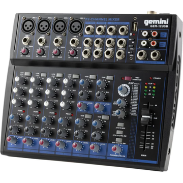 Mezcladora Multiusos 12 Canales Interfaz USB con Bluetooth