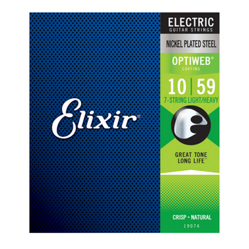 Juego De Cuerdas Para Guitarra Eléctrica Optiweb 7 strings Light Heavy -.010-.059-