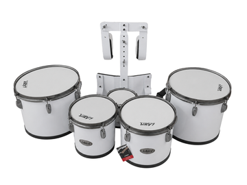 Quad De Tambores Tom 6X6 8X8 10X9 12X10 13X11 Con arnés Blanco