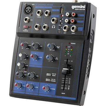 Mezcladora Multiusos 5 Canales Interfaz USB con Bluetooth