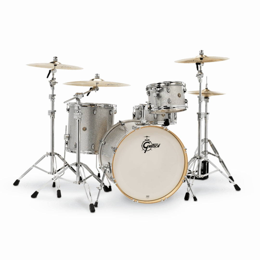 Batería Acústica 5 Pzas Serie Catalina Maple 22 Plg Con HW Y Snare, Silver Sparkle