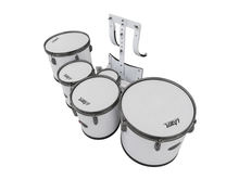 Quad De Tambores Tom 6X6 8X8 10X9 12X10 13X11 Con arnés Blanco