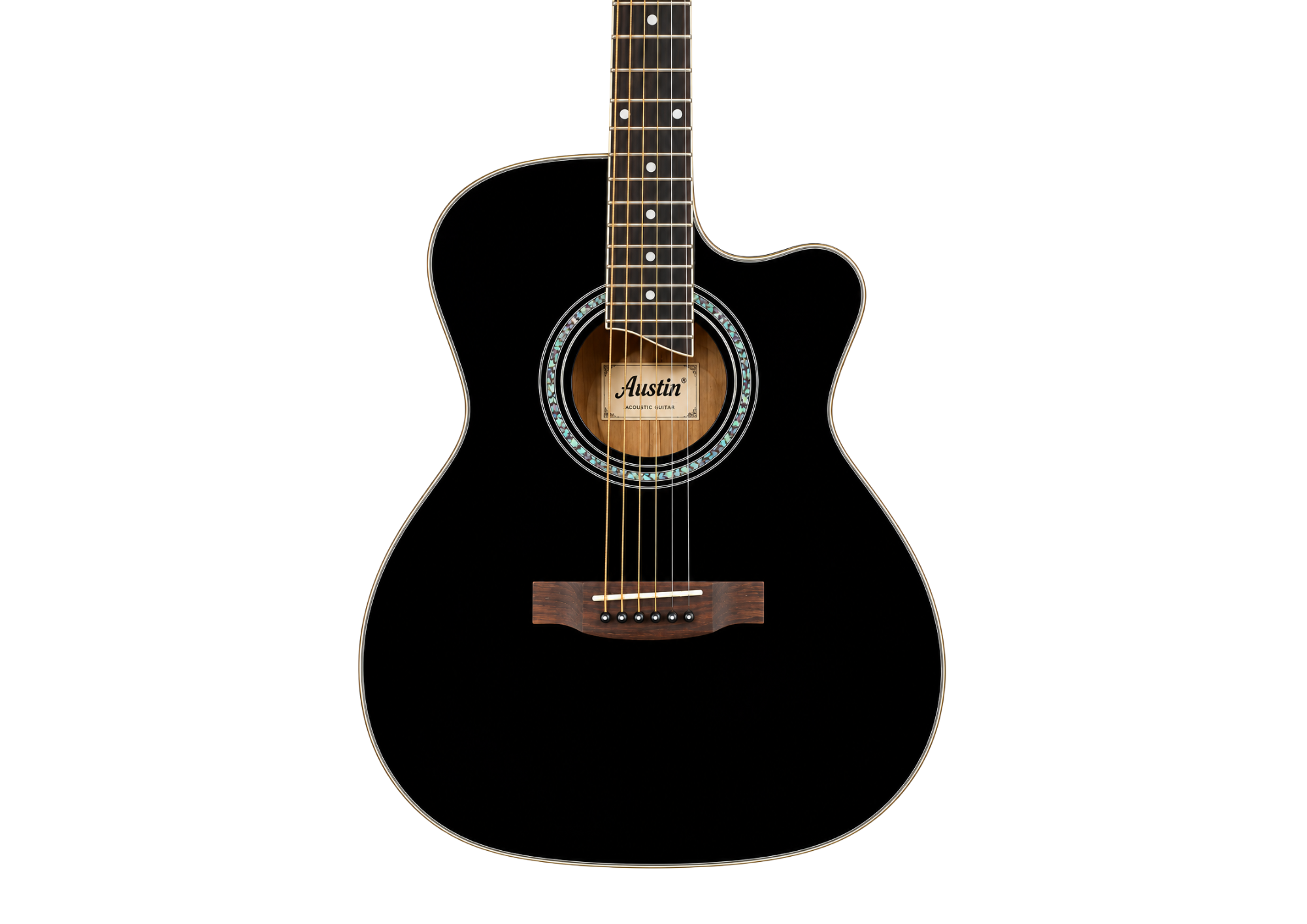 Guitarra Electroacústica Negro - Austin - FTMINI-AW700 BK | Cialfaro
