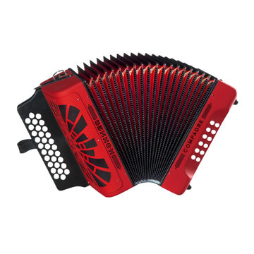 Acordeón De 31 Teclas, 12 Bajos, Rojo G-C-F
