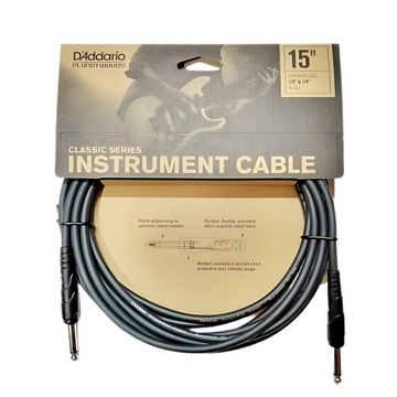 Cable Para Instrumento Plug 1/4 - 1/4 Plg 15 Pies Negro