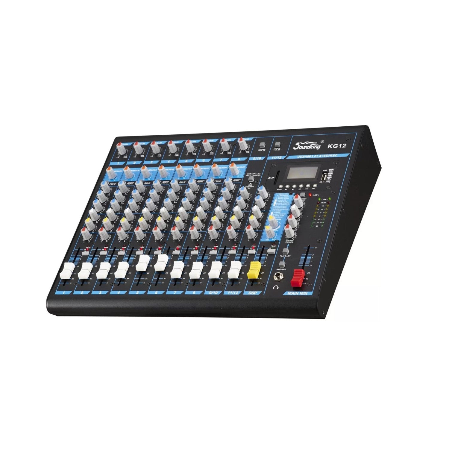 Consola Analoga 8 Mic/Line 2 Stereo In 1 Aux Pre 1 Aux Post DSP FX  Rep.Grabador USB Bluetooth