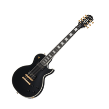 Guitarra Eléctrica Matt Heafy Les Paul Custom 7 cuerdas incluye estuche rigido, Color Ebony