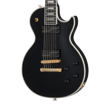 Guitarra Eléctrica Matt Heafy Les Paul Custom 7 cuerdas incluye estuche rigido, Color Ebony