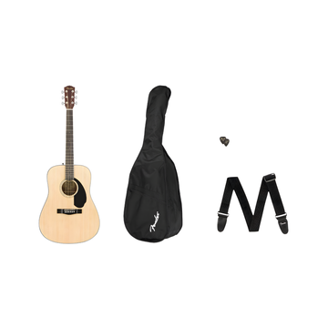 Pack de guitarra acústica California Debut Redondo, Natural