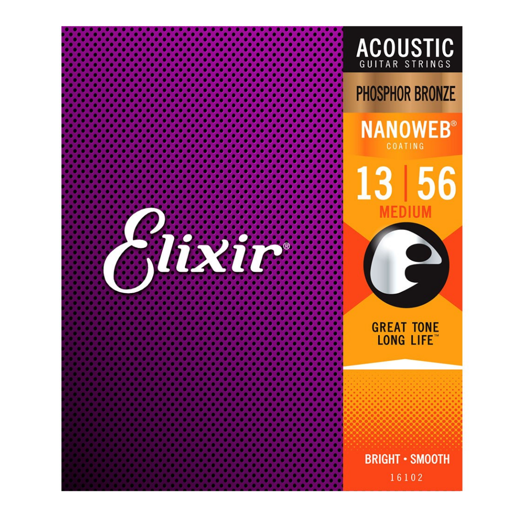 Juego De Cuerdas Para Guitarra Acústica Medium -0.13-0.56