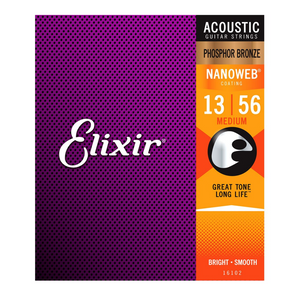 Juego De Cuerdas Para Guitarra Acústica Medium -0.13-0.56