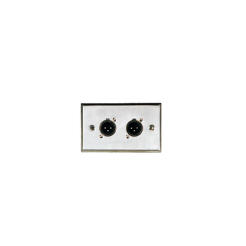 Panel De Pared 2 XLR Macho Acero Inoxidable