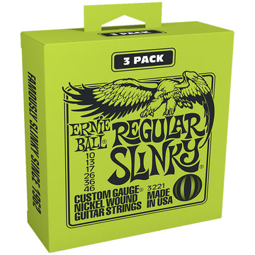 Pack De 3 Juegos De Cuerdas Para Guitarra Eléctrica Regular Slinky .10-.46