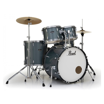 Batería Acústica 5 Piezas Serie Roadshow bombo 22 Plg Stand y Platillos Charcoal Metalic
