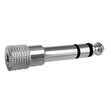 Adaptador Con Estereo 1/8 Plg Hembra - 1/4 Plg Macho De 1 Pin