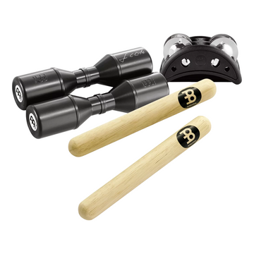 Juego De Percusion 3 Piezas Pandereta De Mano Shaker Y Clave Meinl