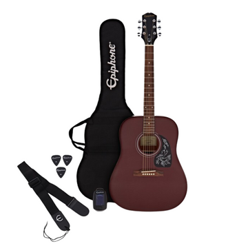 Pack-Guitarra Acústica Starling, Wine Red Nickel