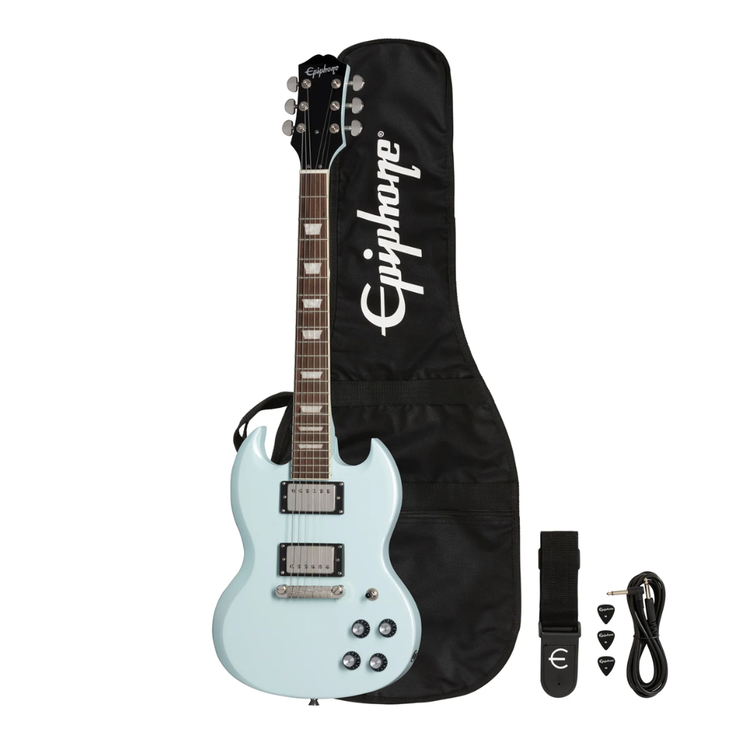 Pack de Guitarra Eléctrica Power Players SG Ice Blue