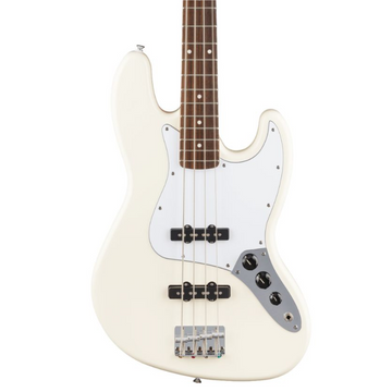 Bajo Standard Jazz Bass, Laurel, White Pickguard, Olympic White
