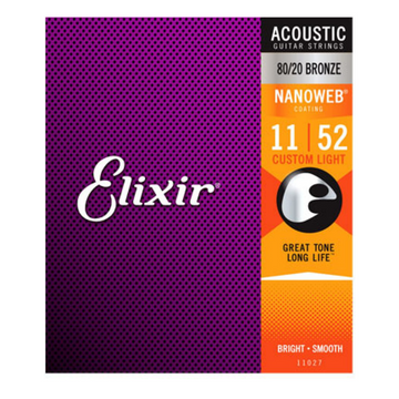 Juego De Cuerdas Para Guitarra Acústica Nanoweb Custom Light-.011-.052