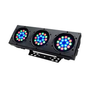 Lámpara Wash De 120 V Con 18 LEDs RGB De 3 Pines 22.5 Plg x 7.5 Plg x 8.9 Plg Negro