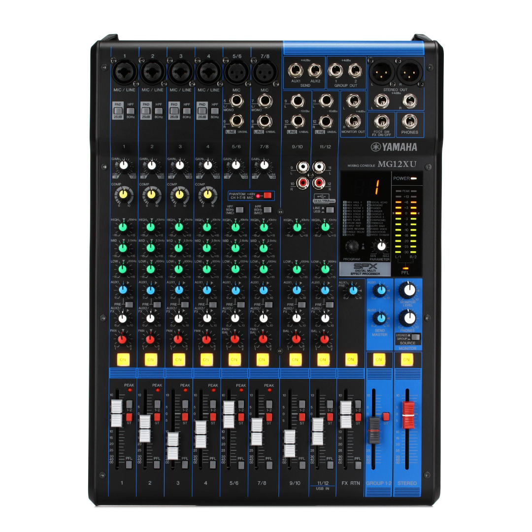 Consola Analoga 12 Canales 4 Mic/Line 4 Stereo In  Con DSP FX 1 Stereo Out