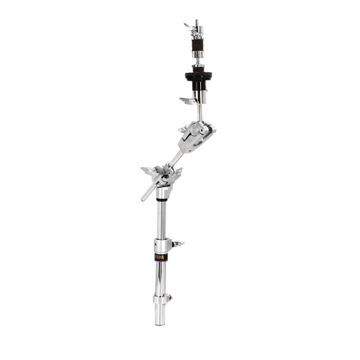 Soporte para Hi-Hat para charles con sistema de articulación mediante cadena y diseño compacto y ligero.