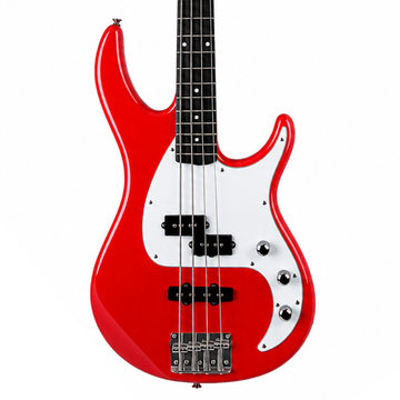 Bajo Eléctrico Milestone 4 Cuerdas Rojo