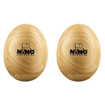 Par De Shakers En Forma De Huevito Hecho De Madera Pequeño