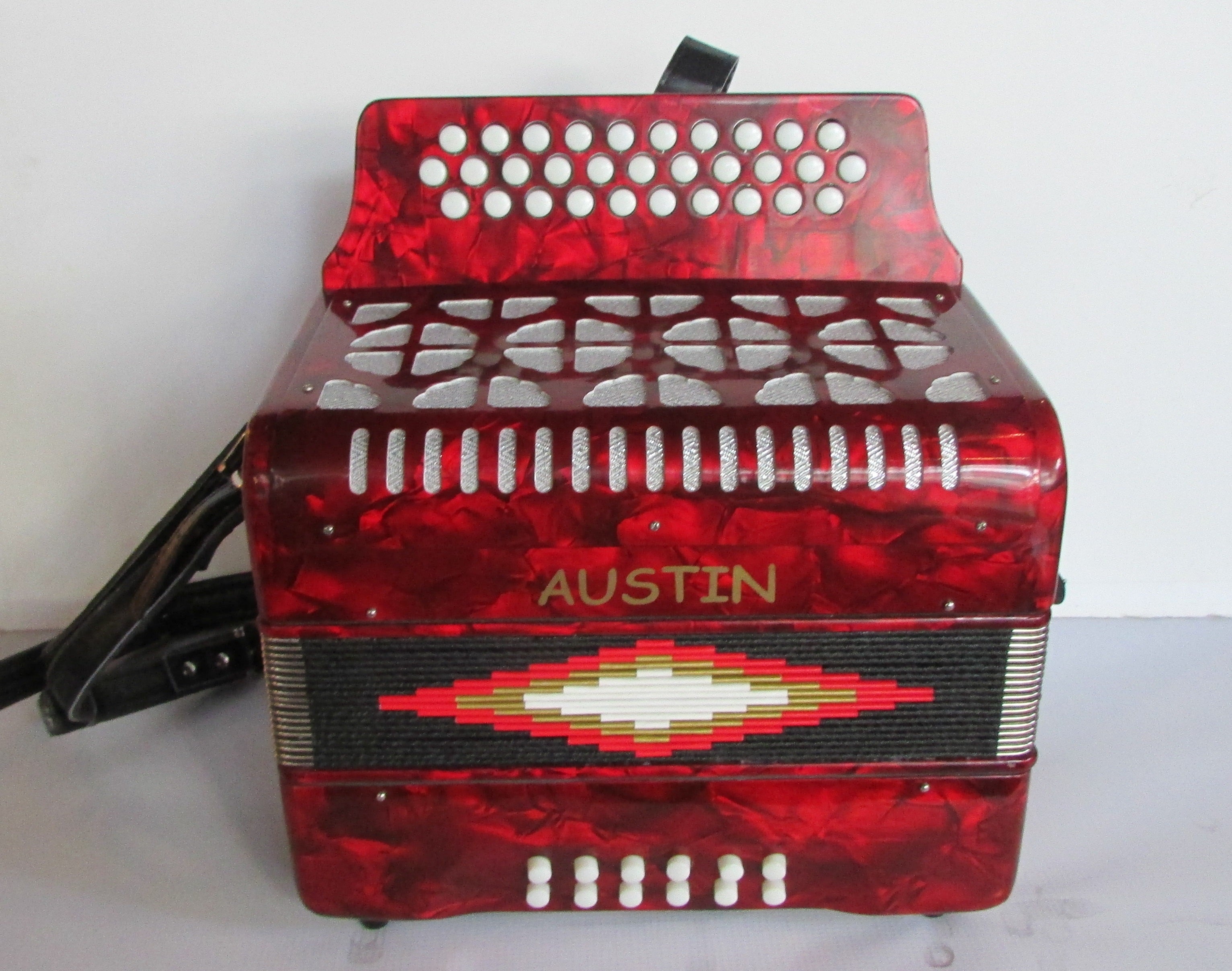 Acordeon De 31 Teclas 12 Bajos, Rojo G-C-F