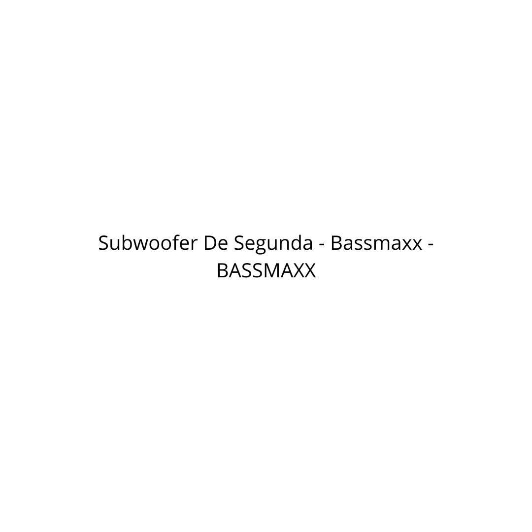 Subwoofer De Segunda