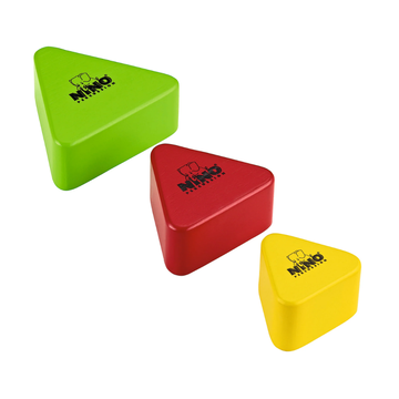 Shaker Triangular Hecho De Madera De Tres Piezas Colores Surtidos