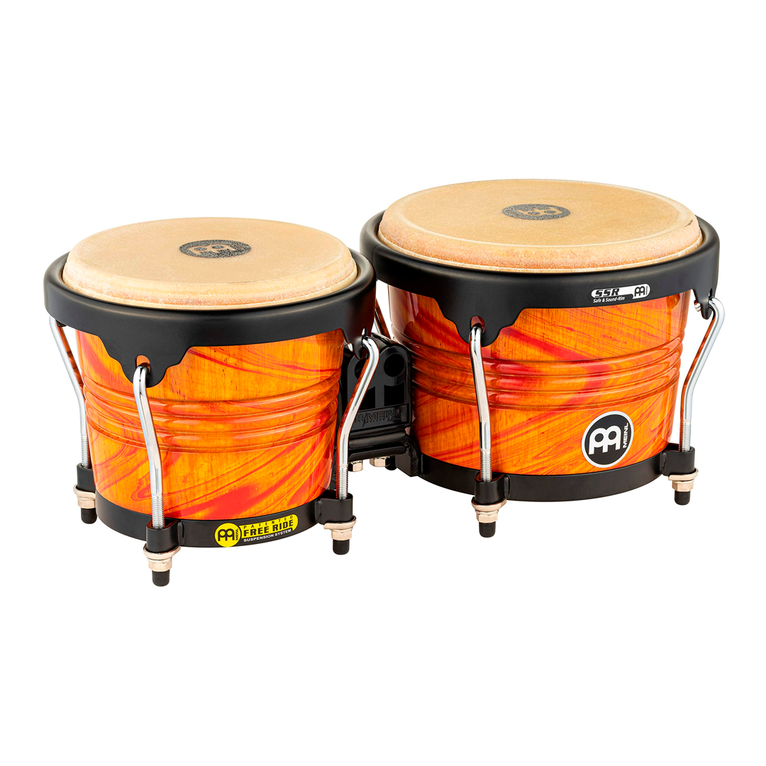 Bongo 6 3/4 Plg Y 8 Plg  Madera Ambar Flameado